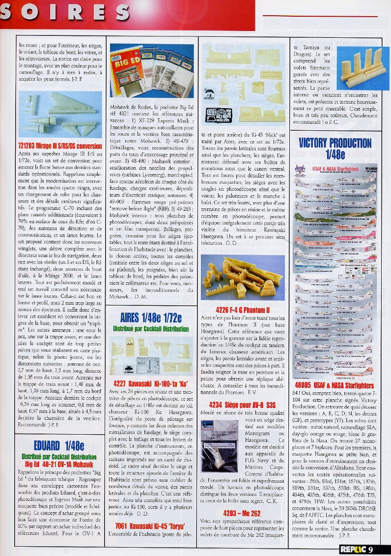 Replic 166 - Mirage IV, FW-190 D-9, C-45, Kubelwagen, Technique Round